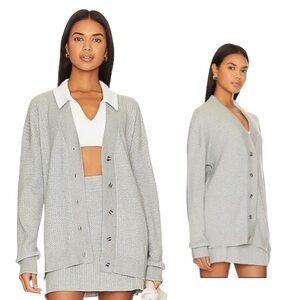 WeWoreWhat Varsity Cable Knit Cardigan